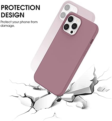 Abitku תואם ל- iPhone 13 Pro Max Case 2021, נוזל סיליקון ג'ל רך גומי 3 שכבות כיסוי מלא גוף [עם הגנת